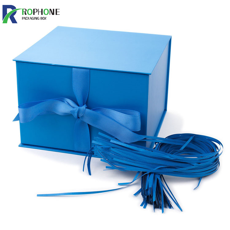 Blue na kahon ng regalo