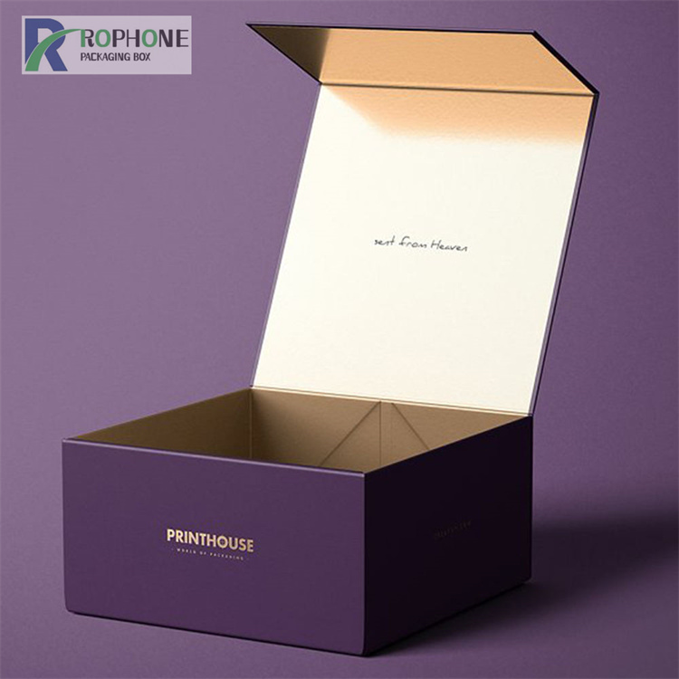 Box ng regalo ng karton na natitiklop na papel