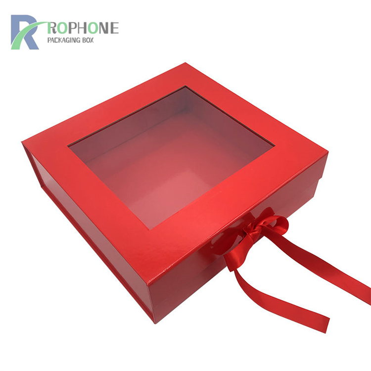 Foldable Gift Box na may window